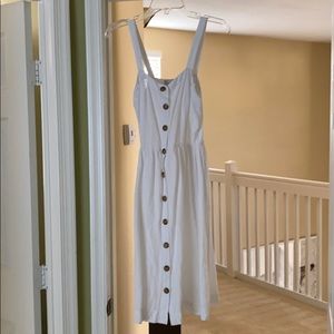 White button down tank dress